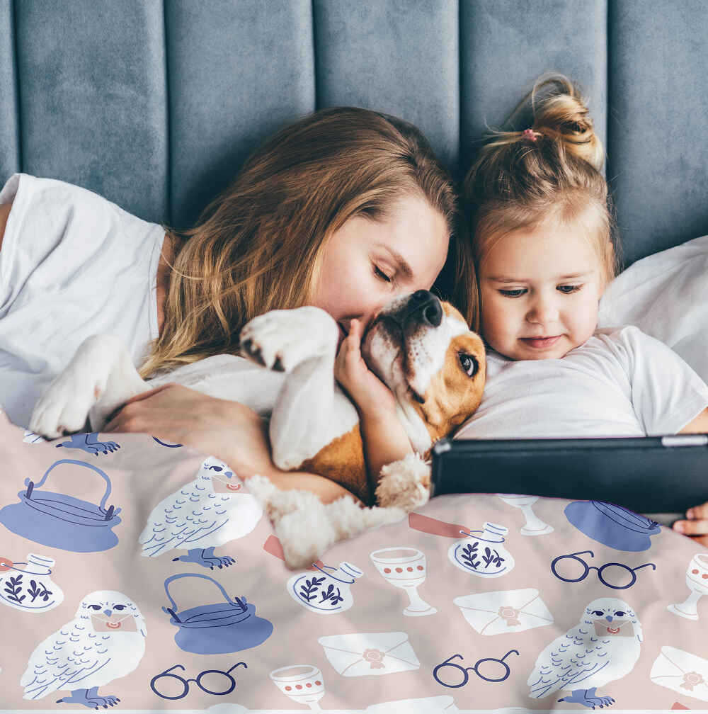 Original Therapiedecke - Baumwoll Bettwäsche Set mit Harry's Eule