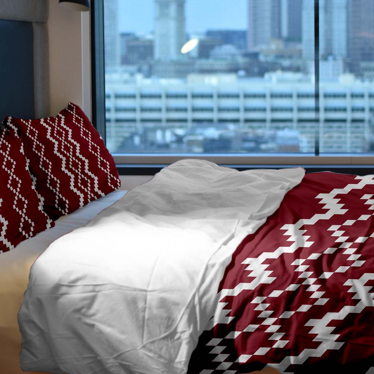 Original Therapiedecke - Baumwoll Bettwäsche Set mit rotem Weihnachtsmuster