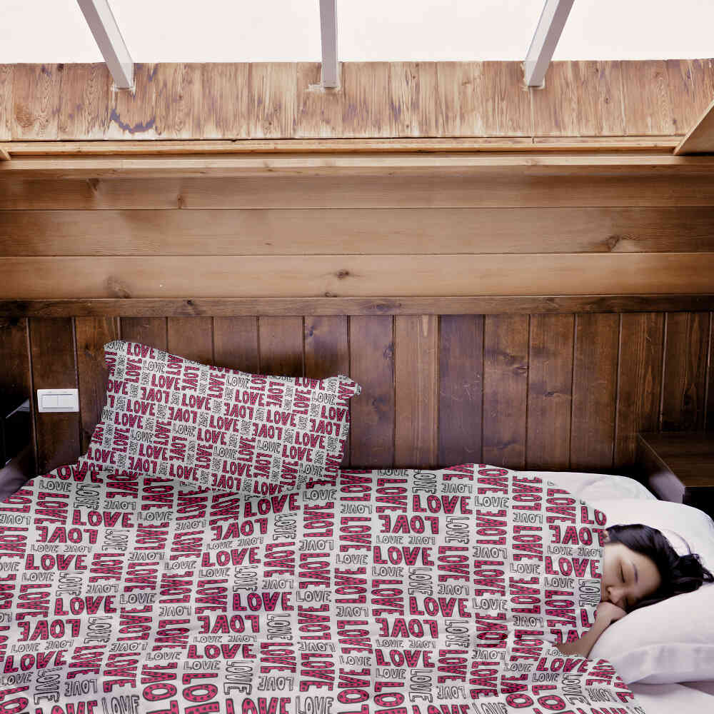 Original Therapiedecke - Baumwoll Bettwäsche Set Weiß L.O.V.E