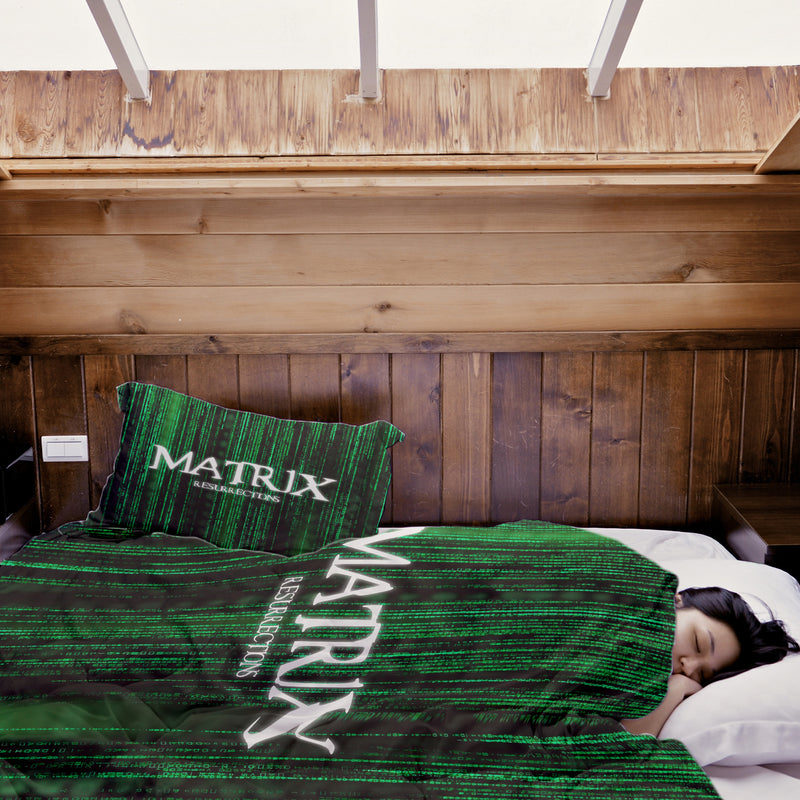 Therapiedecken Baumwollbezug Matrix in Grün