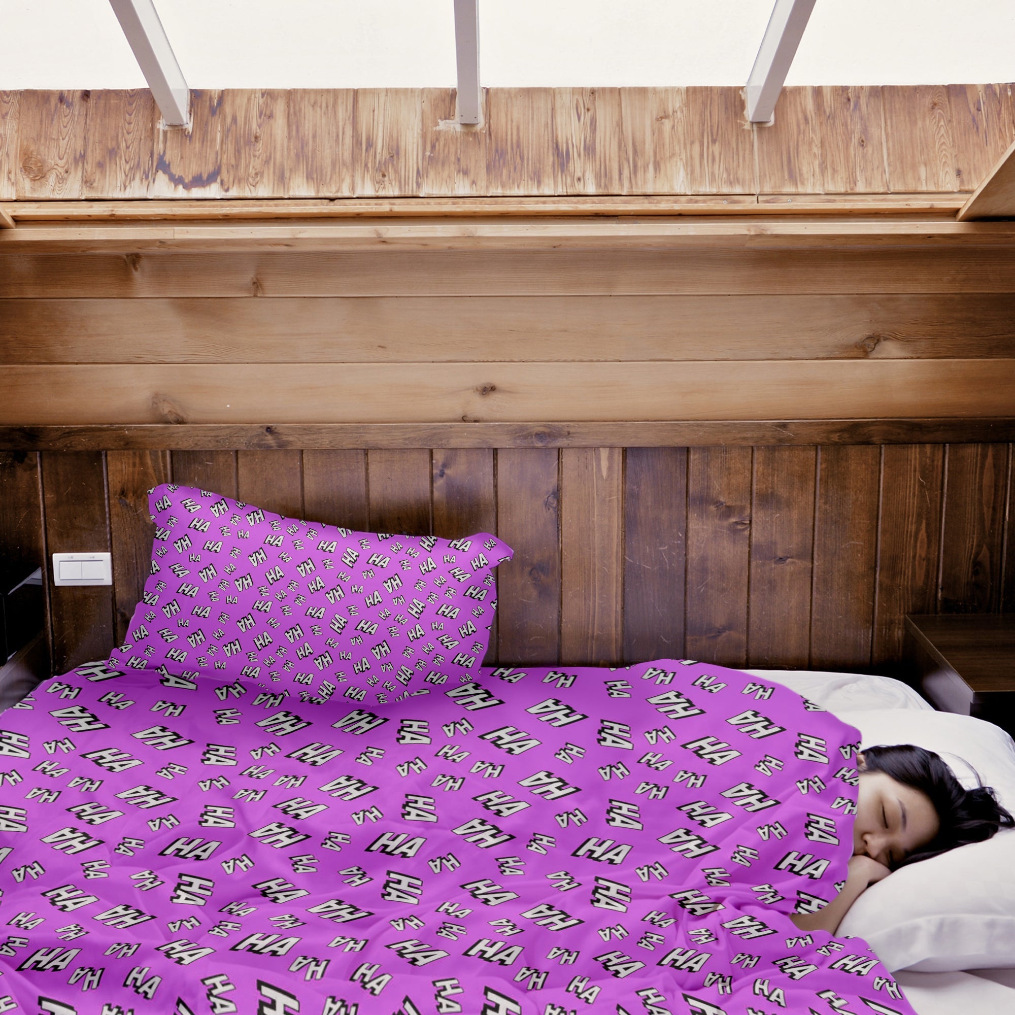 Original Therapiedecke - Baumwoll Bettwäsche Set Ha Ha Ha