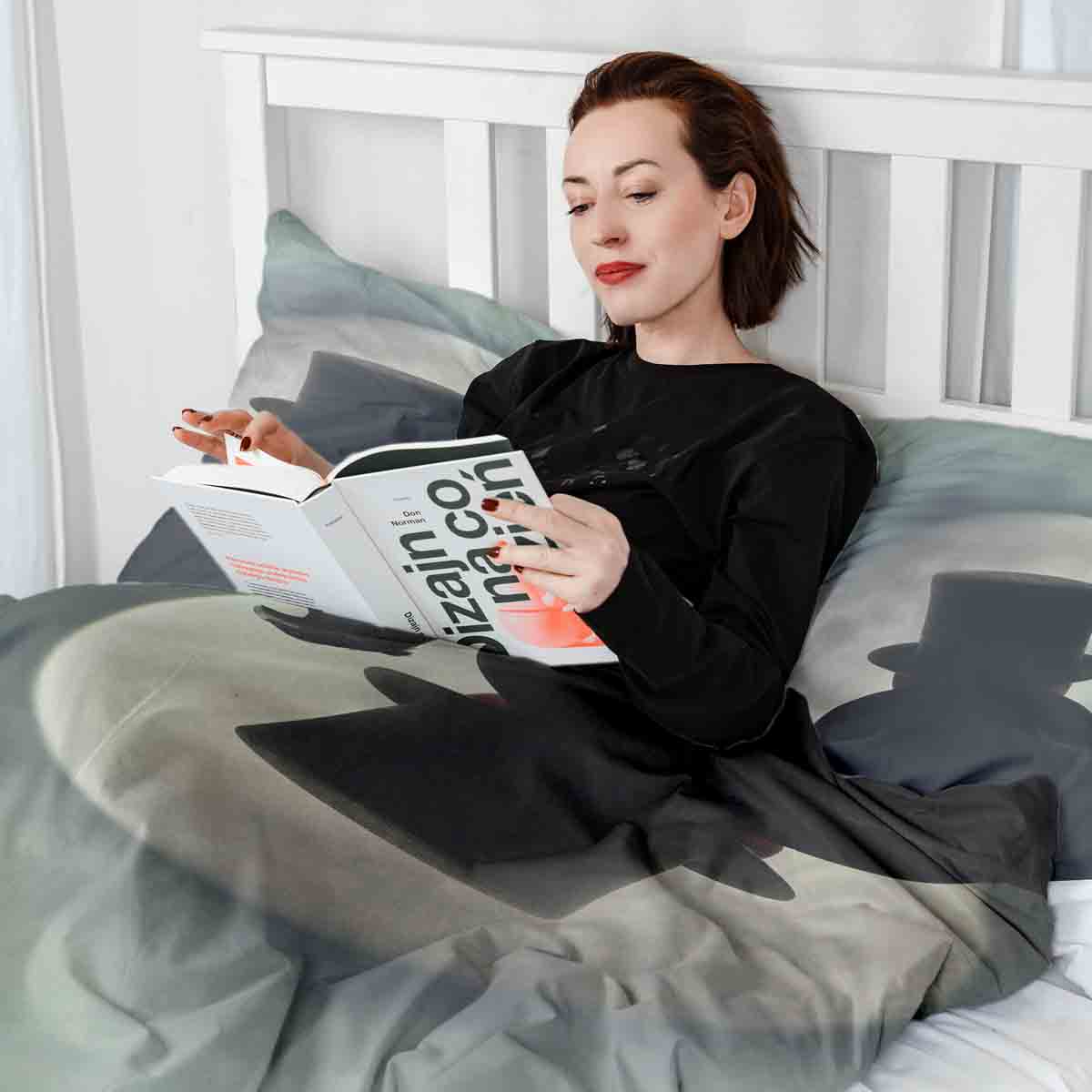 Original Therapiedecke - Baumwoll Bettwäsche Set Mann im Mondlicht