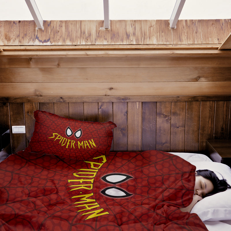 Therapiedecken Baumwollbezug Rot Spiderman