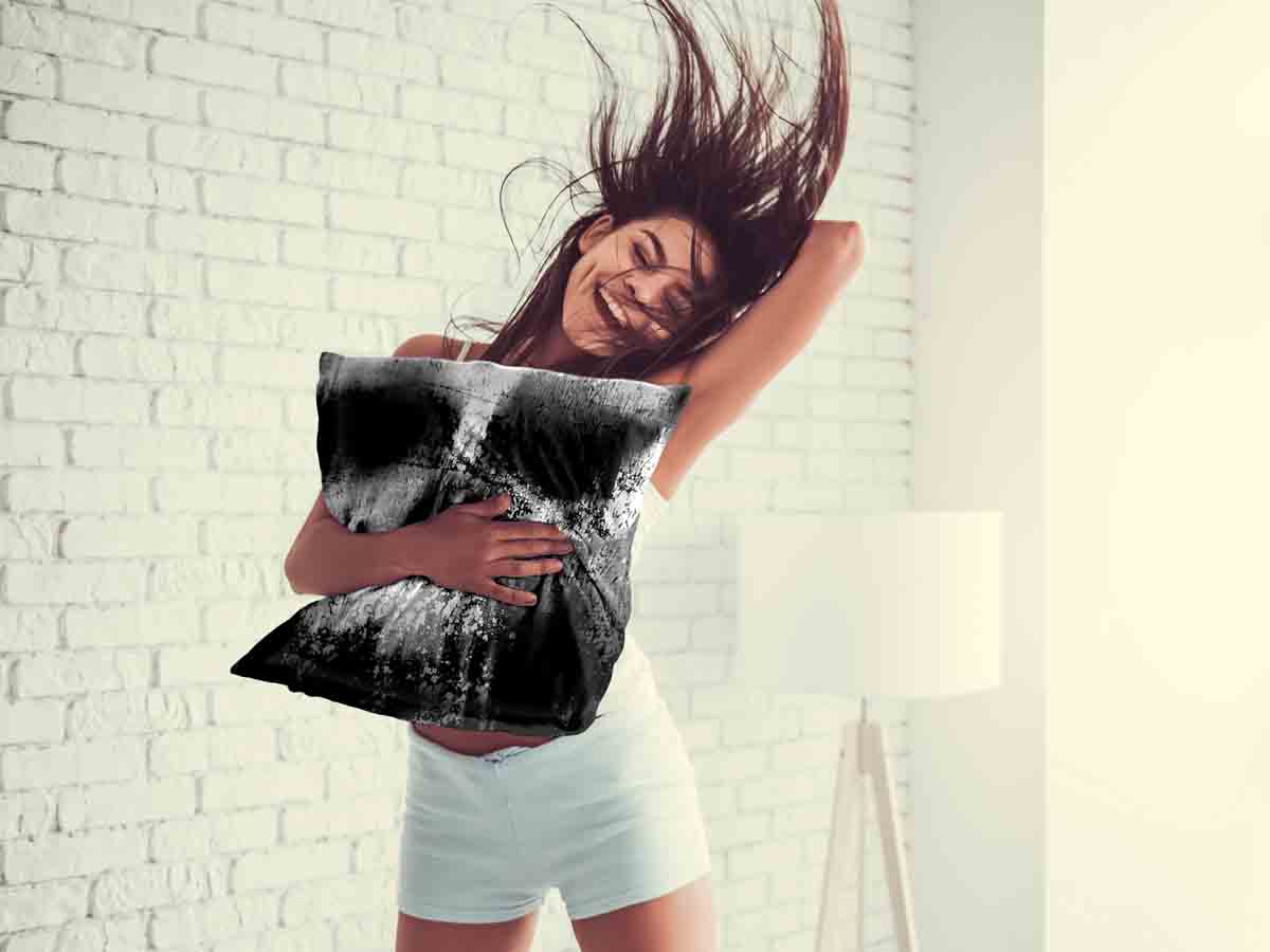 Gesundheitskissen Schwarz mit meliertem Muster