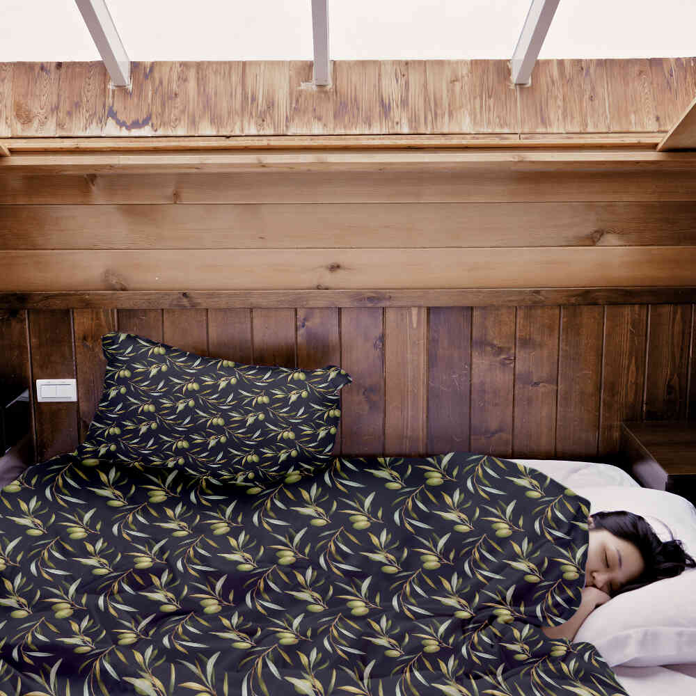 Original Therapiedecke - Baumwoll Bettwäsche Set mit Oliven