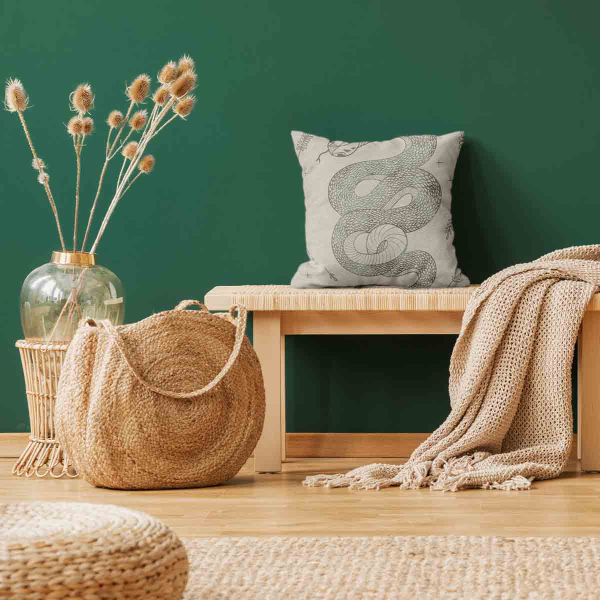 Gesundheitskissen Beige mit Schlange
