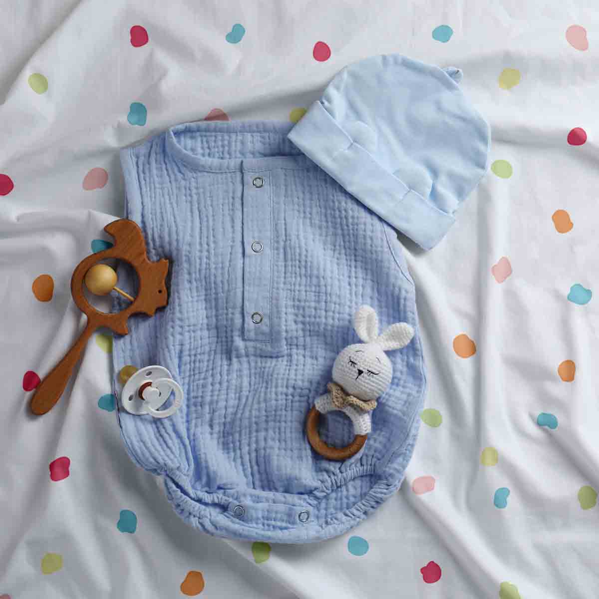 Original Therapiedecke - Baumwoll Bettwäsche Set Punkte Bunt