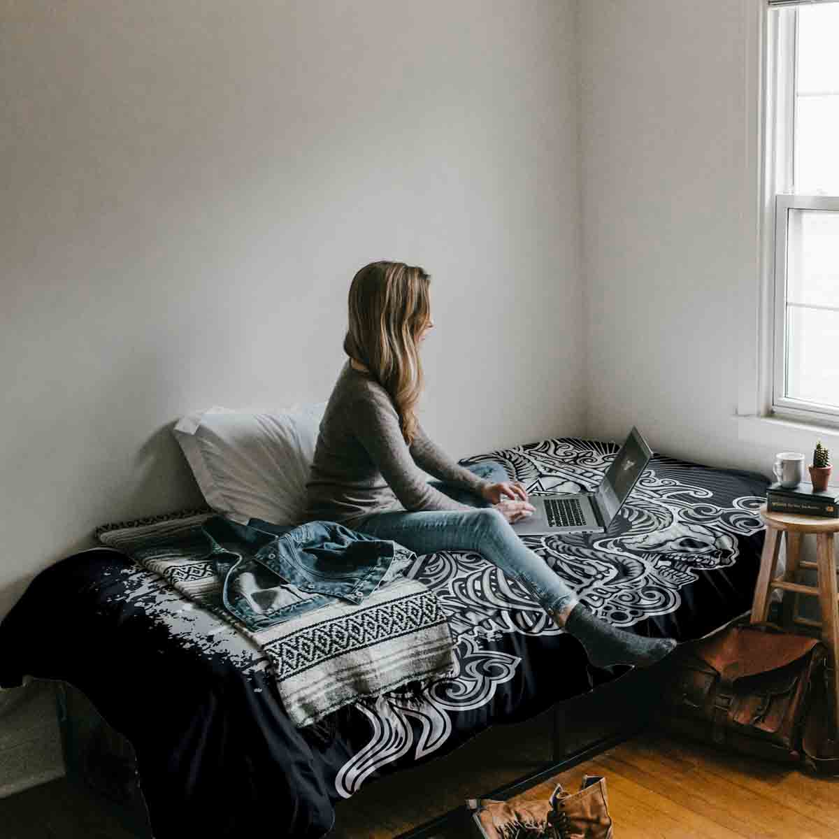 Original Therapiedecke - Baumwoll Bettwäsche Set Schwarz Auge 2