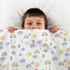 Original Therapiedecke - Regenbogen Gewichtsdecke mit Baumwollbezug für Kinder