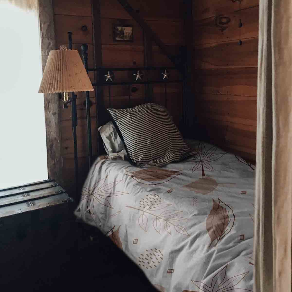 Original Therapiedecke - Baumwoll Bettwäsche Set Rosa mit Blättern