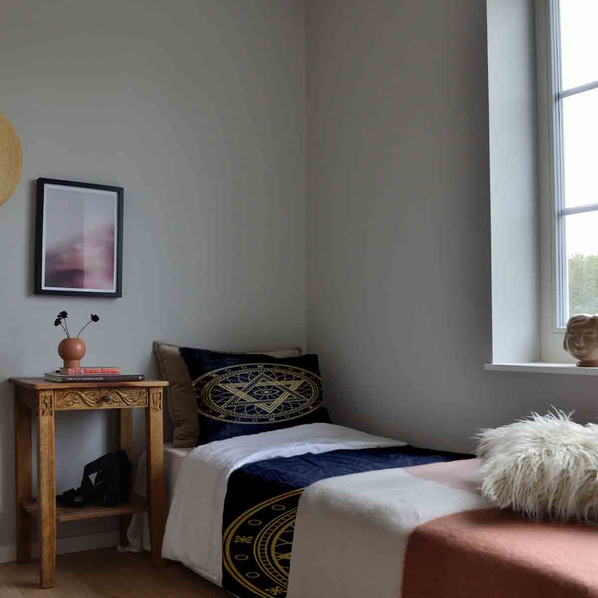 Original Therapiedecke - Baumwoll Bettwäsche Set Sternen Kompass