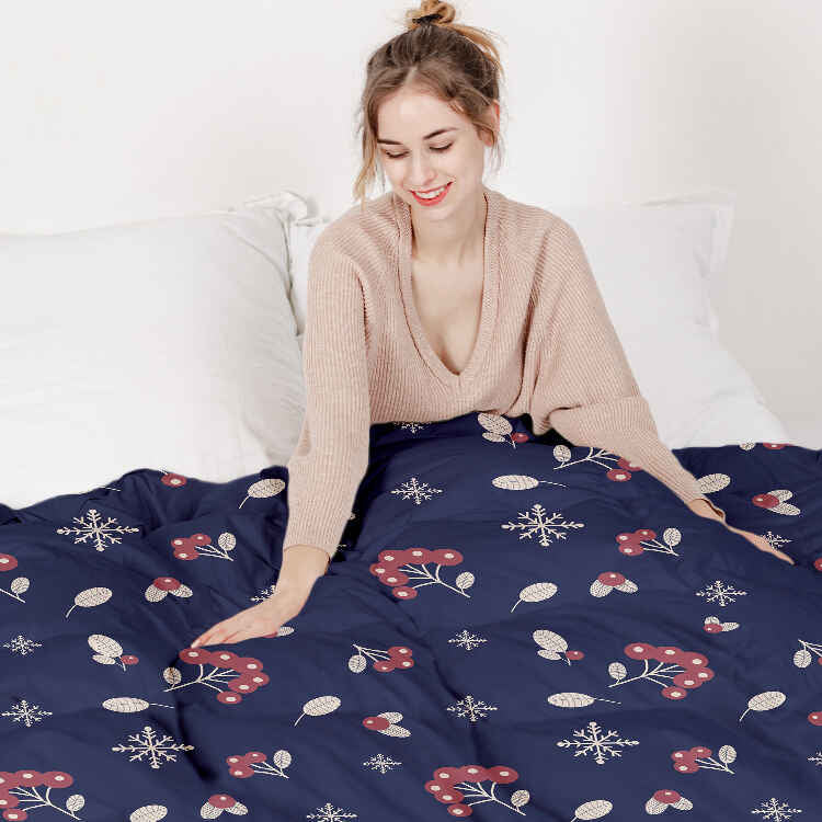 Original Therapiedecke - Baumwoll Bettwäsche Set Blau Johannisbeere