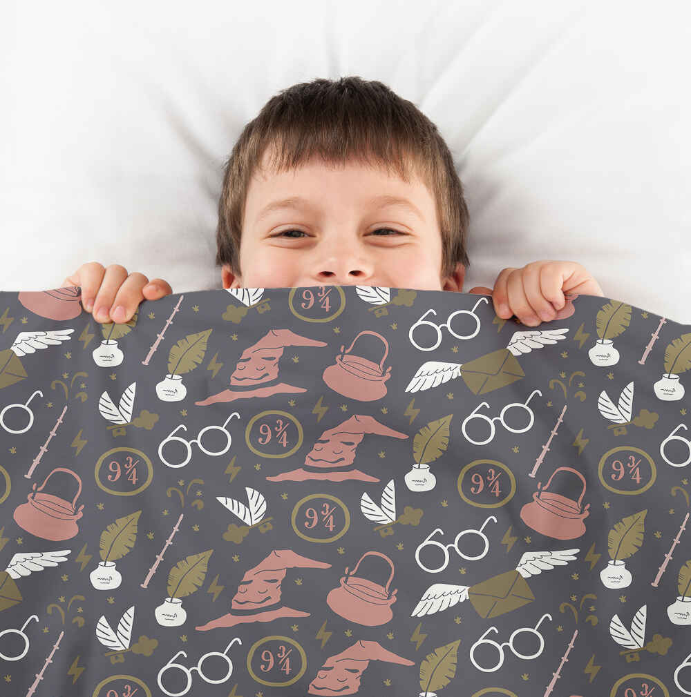 Original Therapiedecke - Baumwoll Bettwäsche Set Schwarz Zauberei