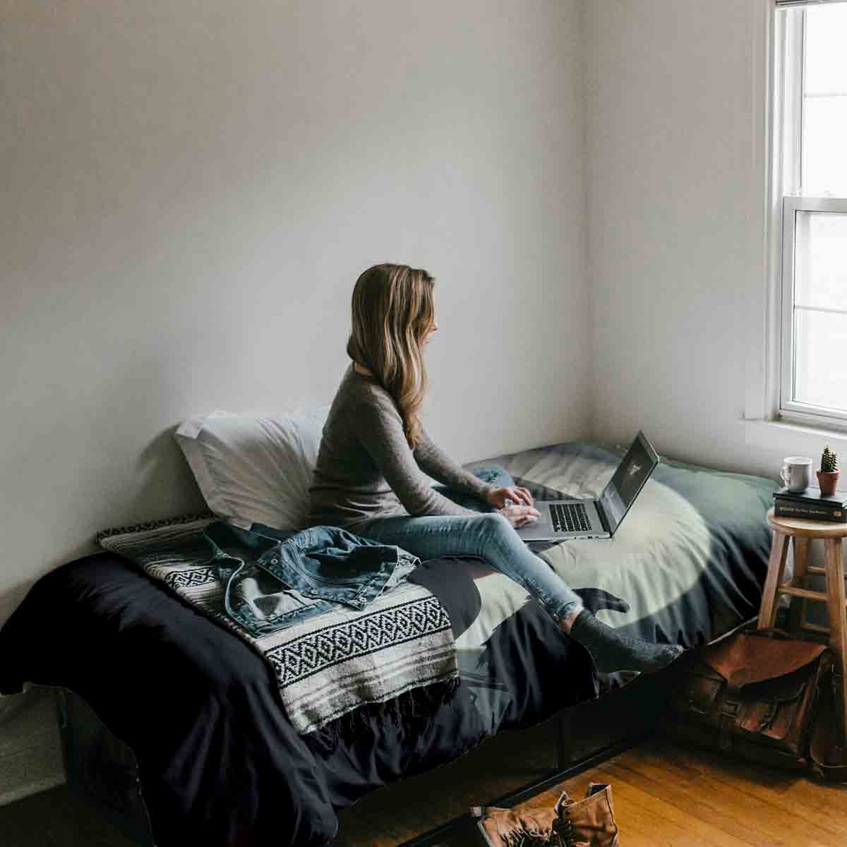 Original Therapiedecke - Baumwoll Bettwäsche Set Mann im Mondlicht