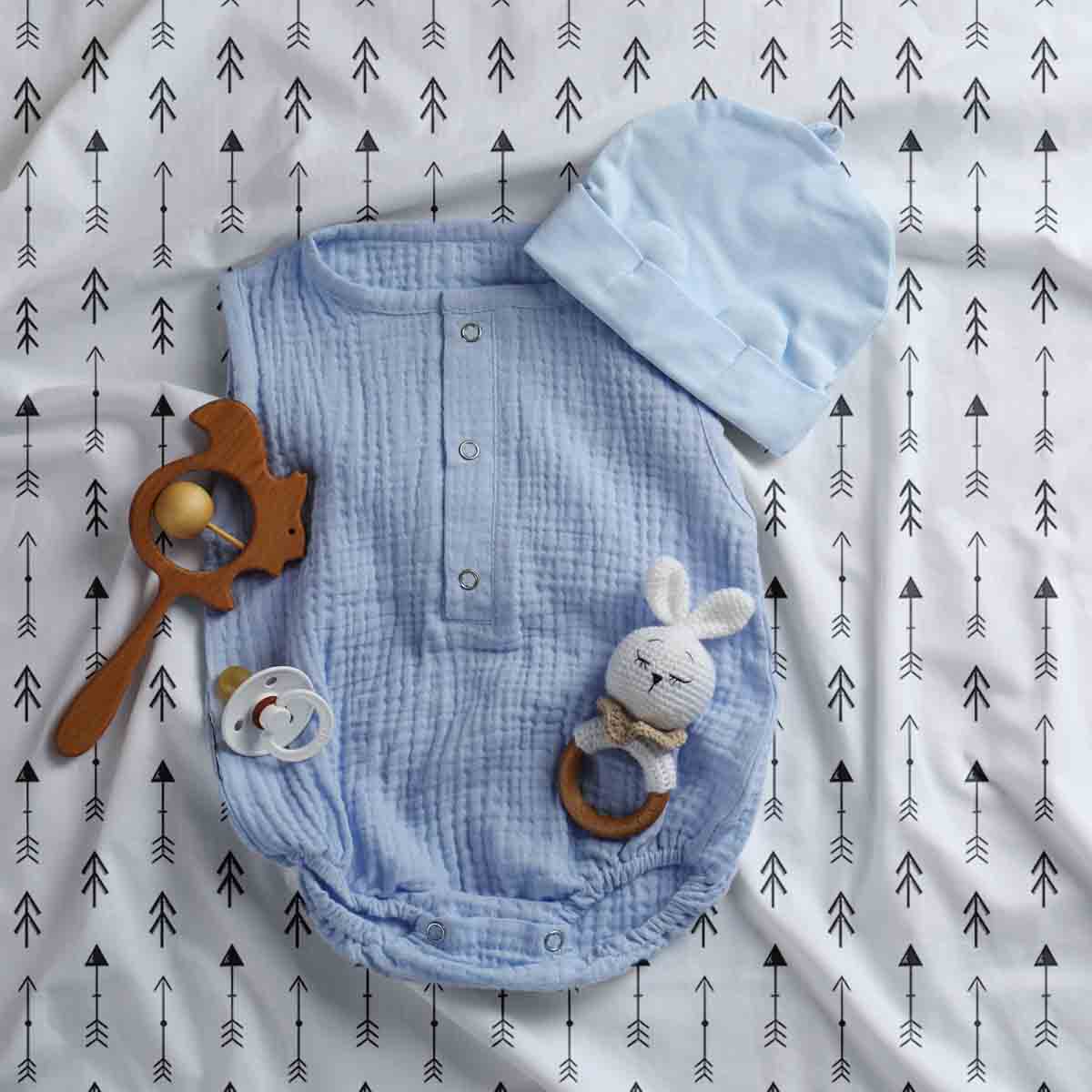 Original Therapiedecke - Baumwoll Bettwäsche Set Weiß mit vielen schwarzen Pfeilen