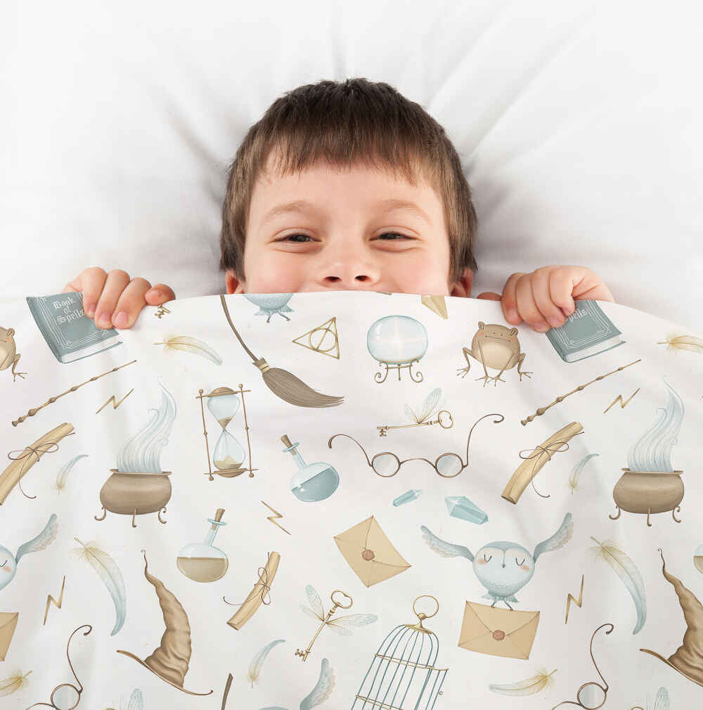 Original Therapiedecke - Baumwollbezug Weiß Magische Dinge