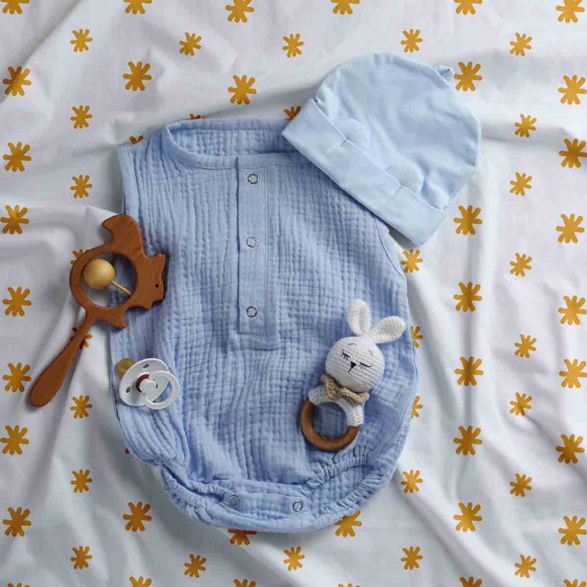 Original Therapiedecke - Baumwoll Bettwäsche Set gelbe Blumen