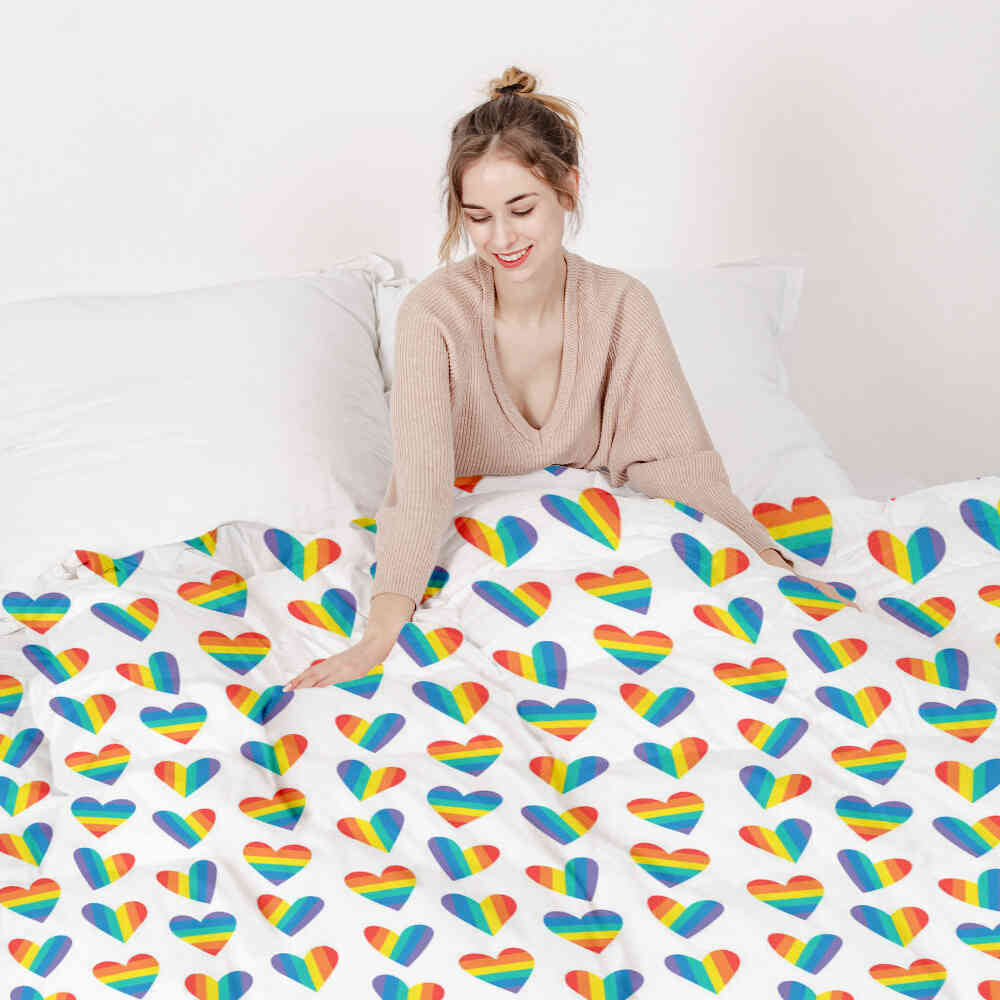 Original Therapiedecke - Baumwollbezug LOVE IS LOVE