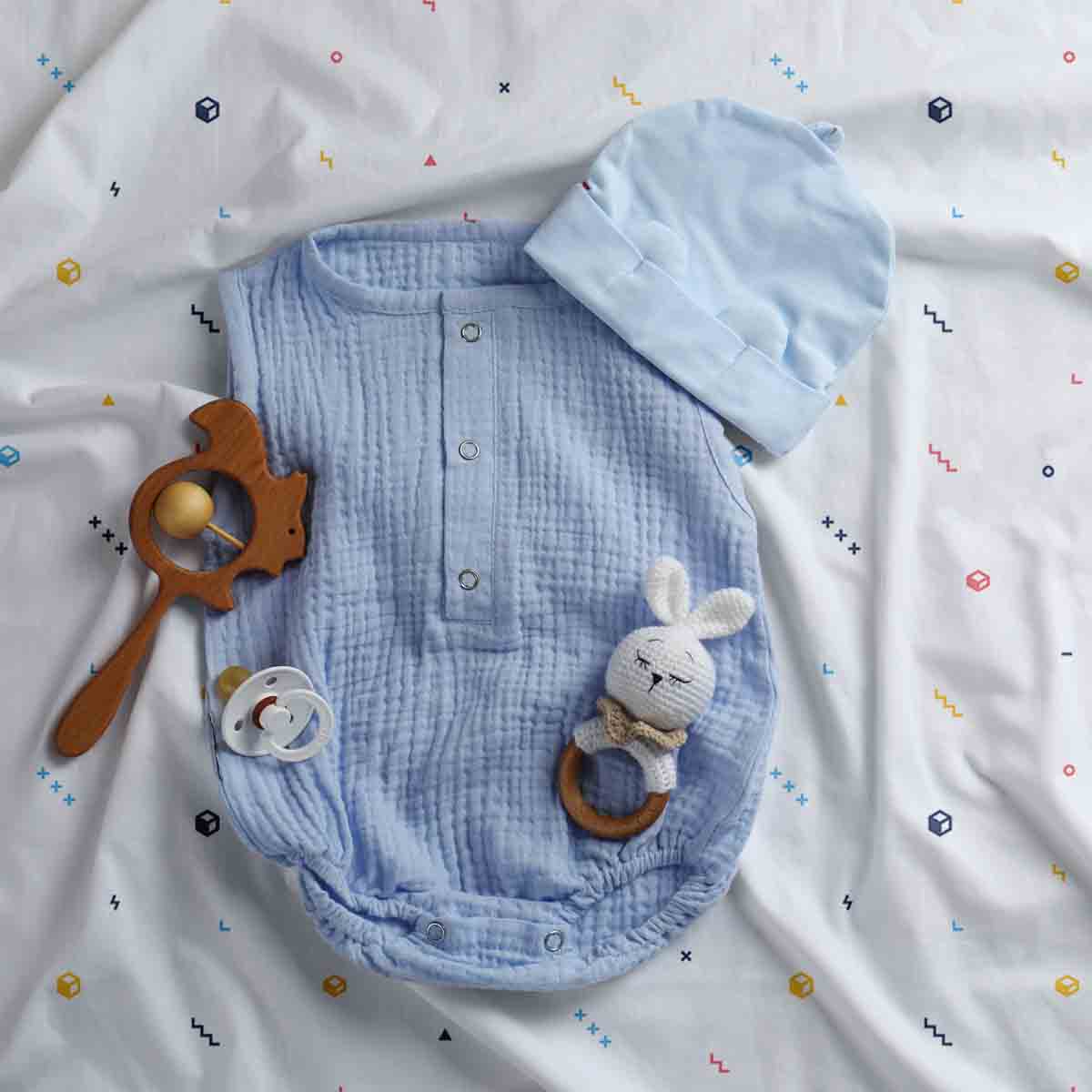 Original Therapiedecke - Baumwoll Bettwäsche Set Weiß mit bunten Formen