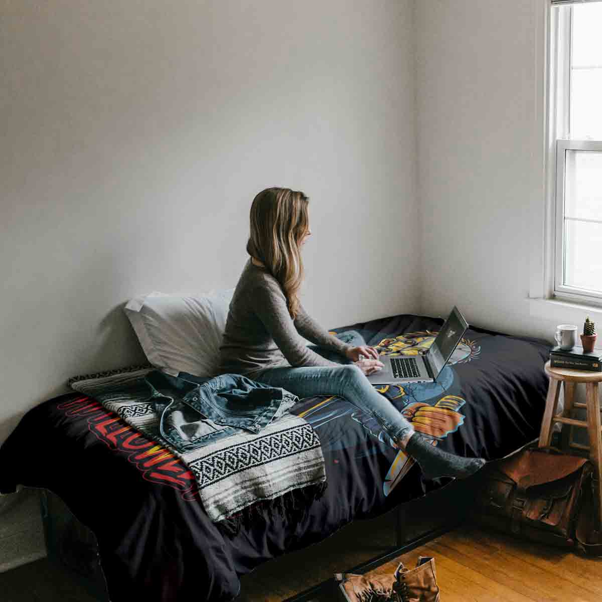 Original Therapiedecke - Baumwoll Bettwäsche Set Halloween 2