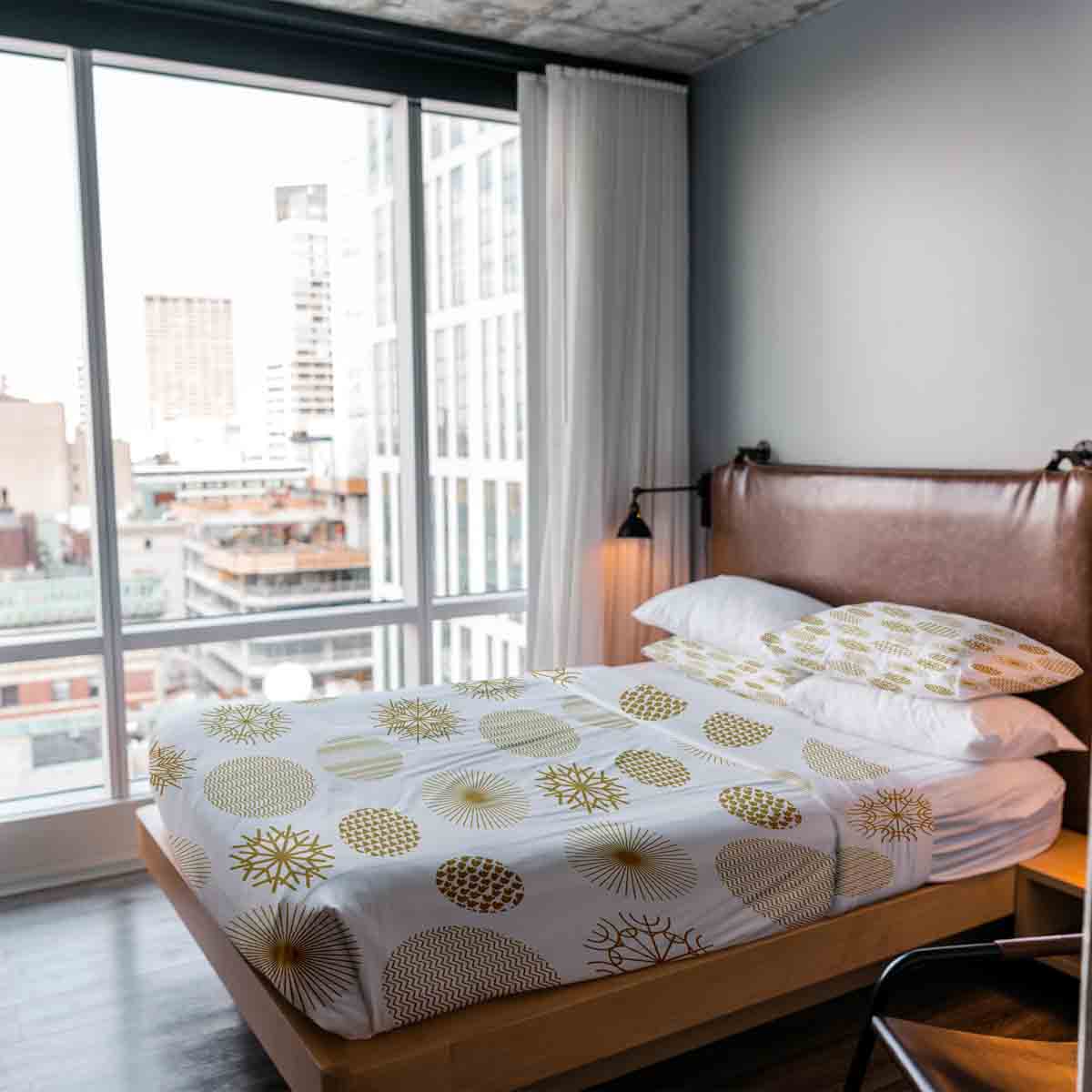 Original Therapiedecke - Baumwoll Bettwäsche Set goldener Weihnachtsschmuck