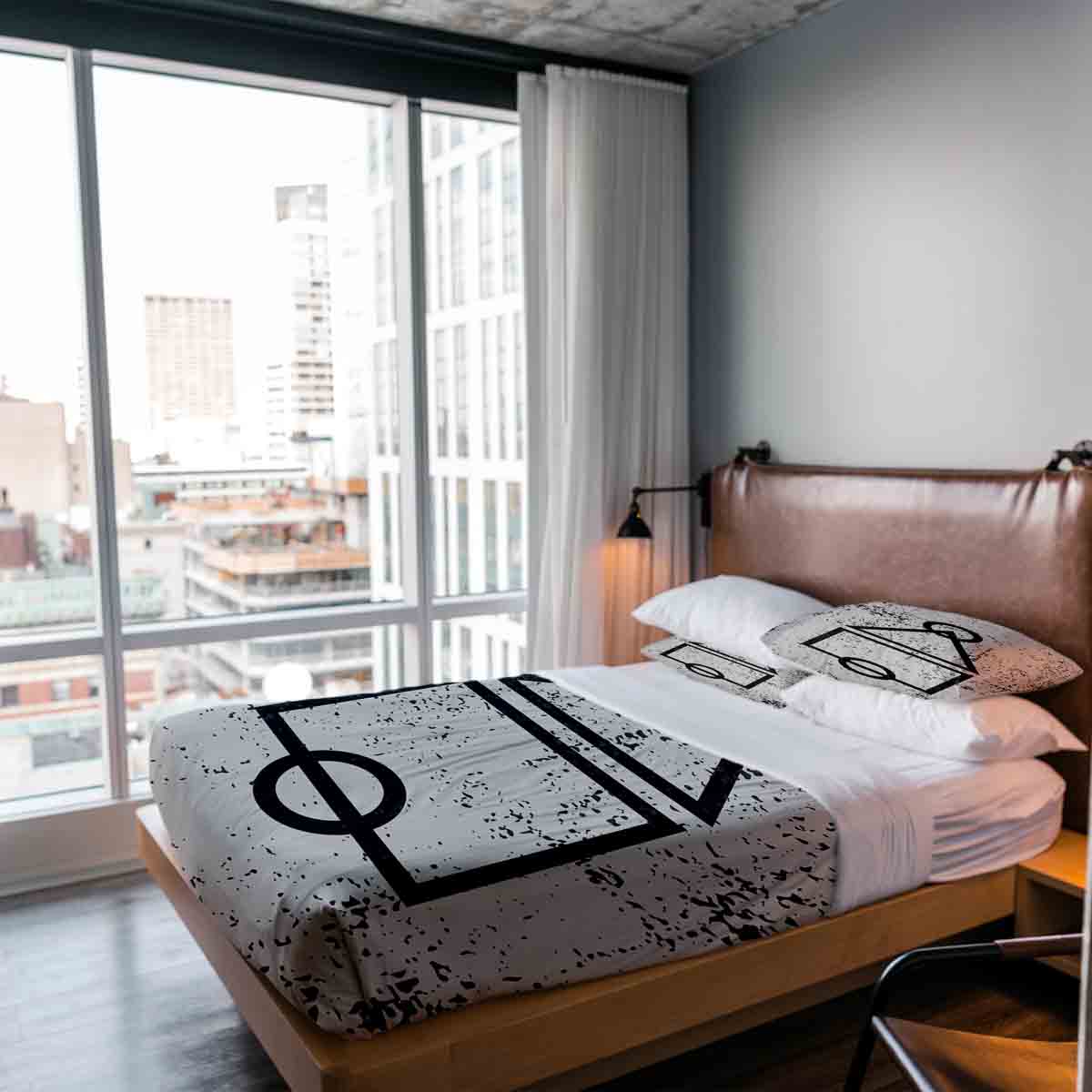 Original Therapiedecke - Baumwoll Bettwäsche Set Weiß Dalgona Formen