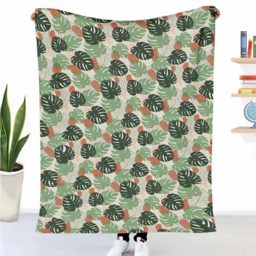 Original Therapiedecke - Baumwollbezug Helle Monstera